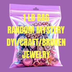 1 LB Bag Random Mystery DYI/Craft/Broken Jewelry Assortment #7